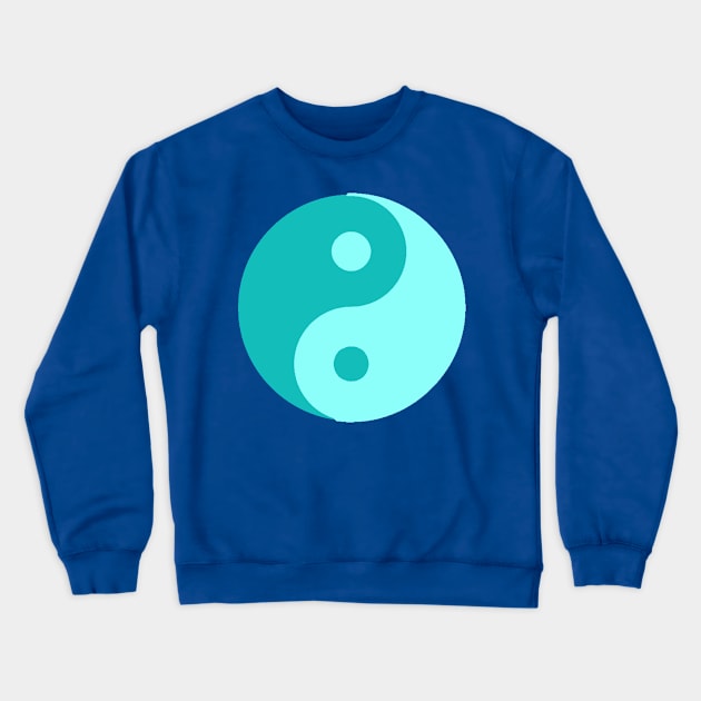 Yin Yang in shades of blue Crewneck Sweatshirt by NovaOven